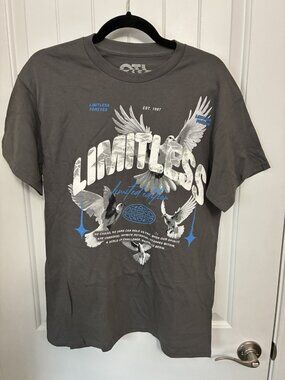 Limitless Tee In Grey Size Medium